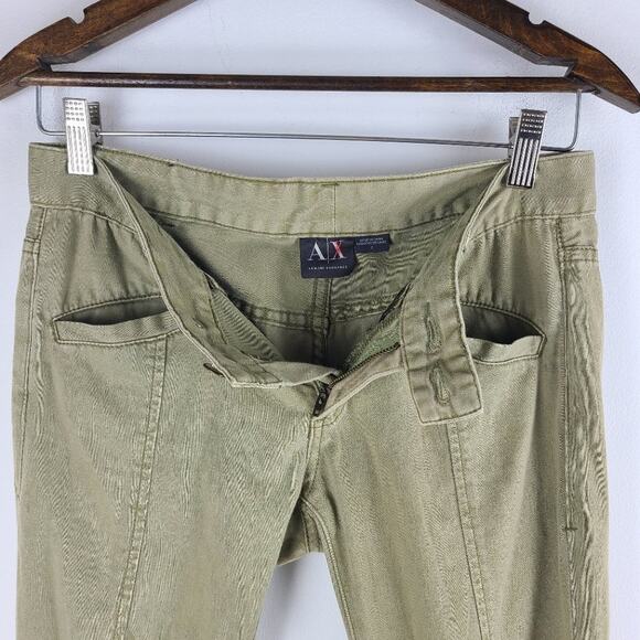 Armani Exchange womens pants jeans leg zipper sz 2 - Picture 4 of 8
